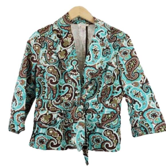 Harold's Paisley blazer coat with tie - Picture 1 of 7